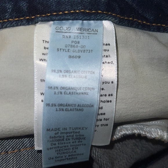 Good American -Good Legs Deep V Blue 609 - NWT - Picture 5 of 8